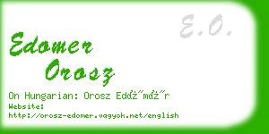 edomer orosz business card